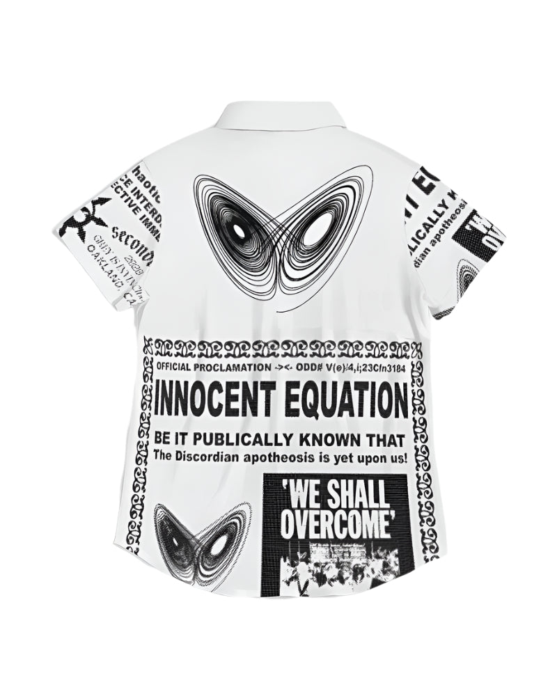Discordia Crop Short-Sleeve Button-Up