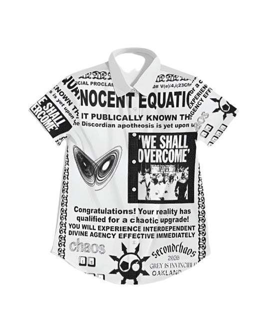 Discordia Crop Short-Sleeve Button-Up