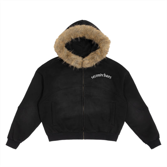 Sweat à capuche amovible en fourrure Prophecy