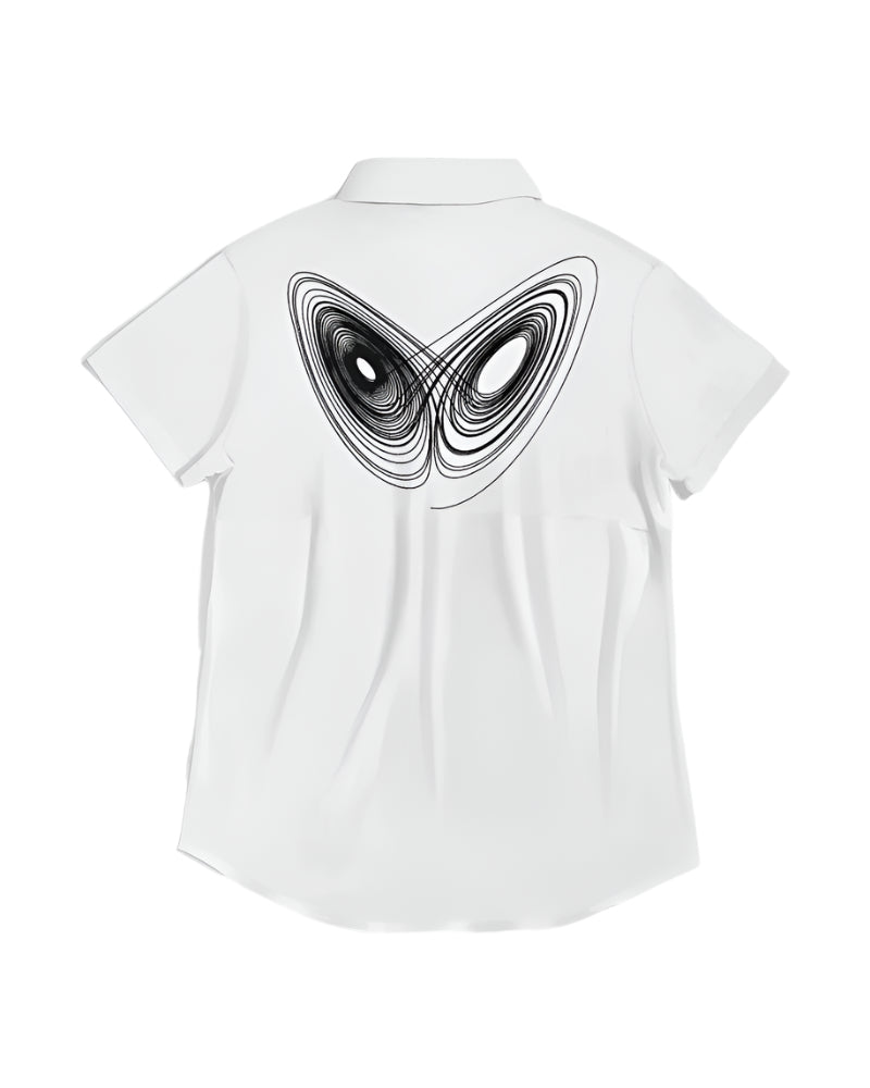 Sacred Chao Crop Short-Sleeve Button-Up